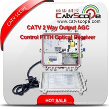 Fournisseur professionnel Haute performance CATV 2way Output Agc Control FTTH Optical Receiver